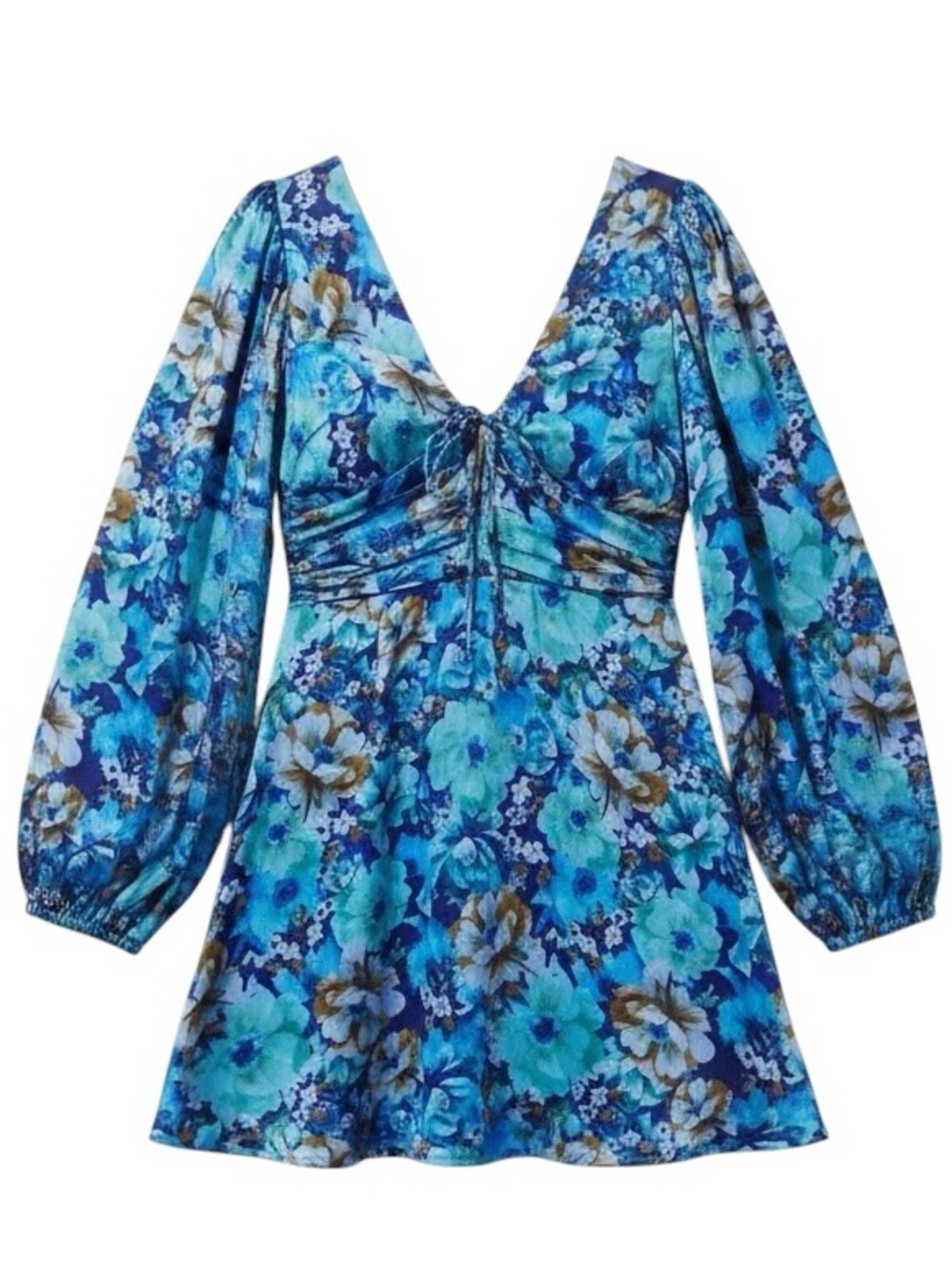 For Love & Lemons Astor Mini Dress In Blue NWT Size Medium